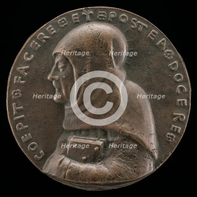 Saint Bernardino of Siena, 1380-1444, Canonized 1450 [obverse], c. 1444/1462. Creator: Antonio Marescotti.
