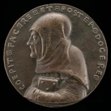 Saint Bernardino of Siena, 1380-1444, Canonized 1450 [obverse], c. 1444/1462. Creator: Antonio Marescotti