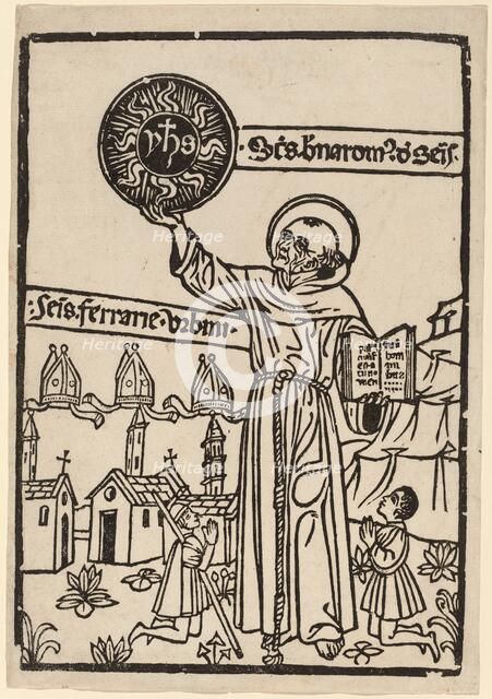 Saint Bernardino of Siena, 1470/1480. Creator: Unknown.