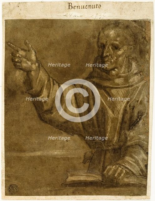 Saint Bernardino of Siena Preaching from an Open Book, 1570/90. Creator: Unknown.