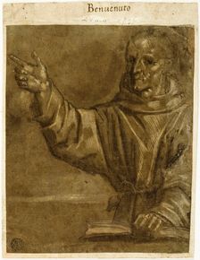 Saint Bernardino of Siena Preaching from an Open Book, 1570/90. Creator: Unknown