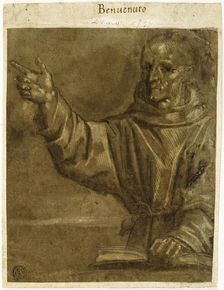 Saint Bernardino of Siena Preaching from an Open Book, 1570/90. Creator: Unknown