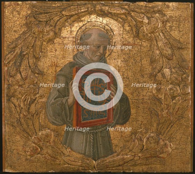 Saint Bernardino, possibly 1474. Creator: Benvenuto di Giovanni.