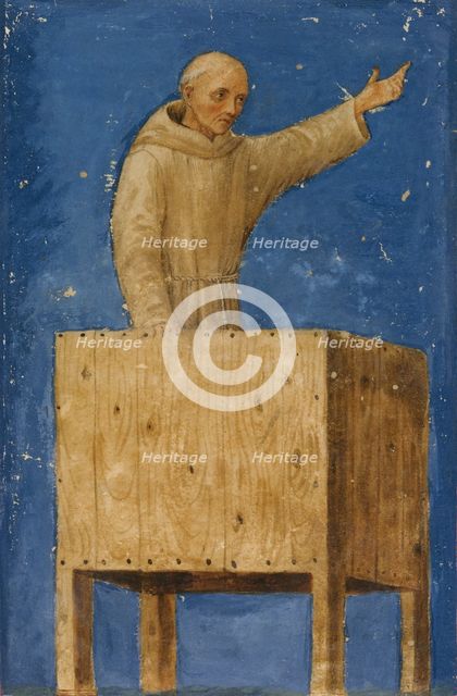 Saint Bernardino Preaching from a Pulpit, ca. 1470-75. Creator: Francesco di Giorgio Martini.