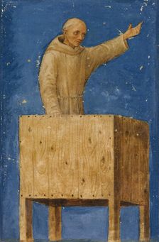 Saint Bernardino Preaching from a Pulpit, ca. 1470-75. Creator: Francesco di Giorgio Martini