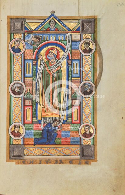 Saint Bernward of Hildesheim; Stammheim Missal, probably 1170s. Creator: Unknown.