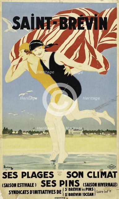 Saint-Brévin, ses plages, son climat, c. 1930. Creator: Lelong, René (1871-1933).