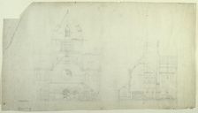 Saint Gabriel's Church, Chicago, Illinois, Elevation and Section, c. 1886. Creator: Burnham and Root