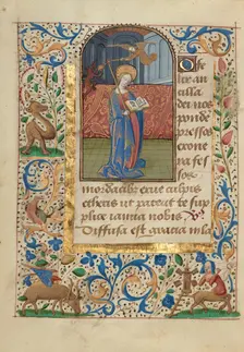 Saint Geneviève; Prayer Book of Charles the Bold, about 1480-1490. Creator: Unknown