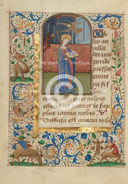 Saint Geneviève; Prayer Book of Charles the Bold, about 1480-1490. Creator: Unknown.