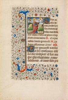 Saint Geneviève with a Candle and a Book; Book of Hours, about 1440-1450. Creator: Workshop of the Bedford Master