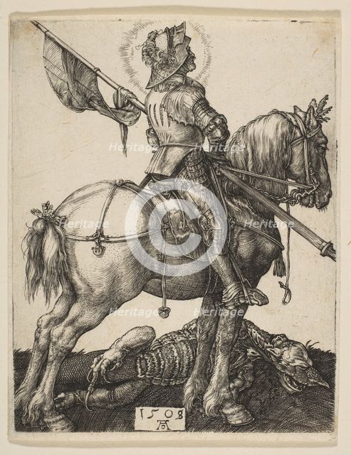 Saint George on Horseback, 1505-8. Creator: Albrecht Durer.