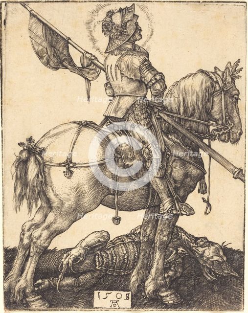 Saint George on Horseback, 1508. Creator: Albrecht Durer.
