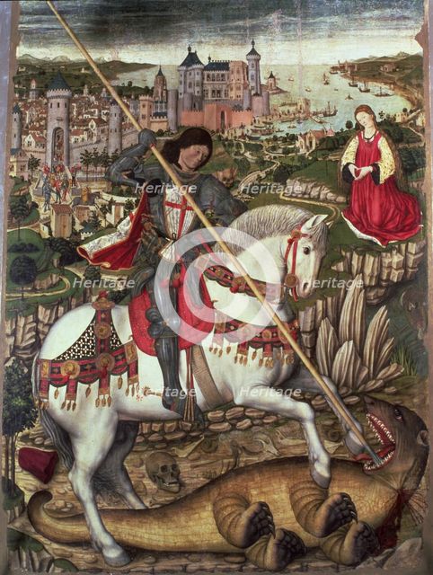  'Saint George', altarpiece by Pere Nisart.