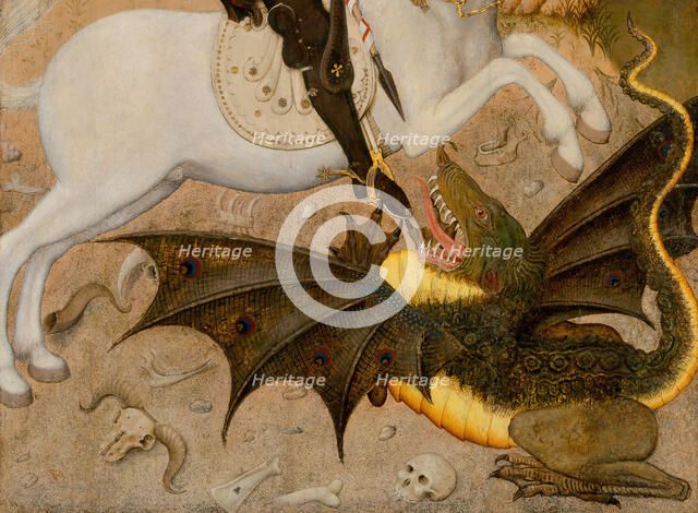 Saint George and the Dragon, 1434/35. Creator: Bernat Martorell.