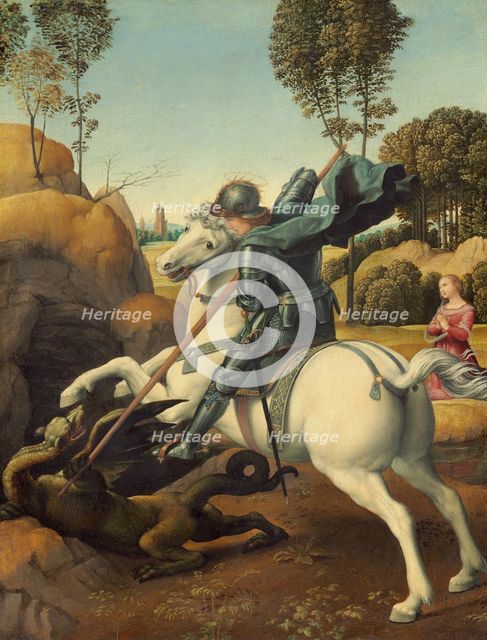 Saint George and the Dragon, 1505. Creator: Raphael.