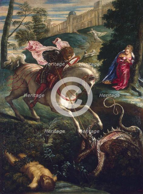 Saint George and the Dragon', 1543. Creator: Tintoretto, Jacopo (1518-1594).