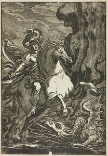 Saint George and the Dragon, 1570/1600. Creator: Giuseppe Scolari