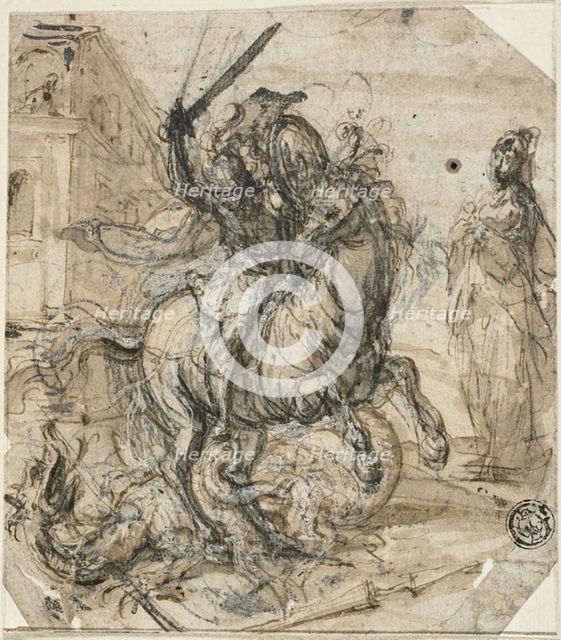 Saint George and the Dragon, n.d. Creator: Carlo Urbino.