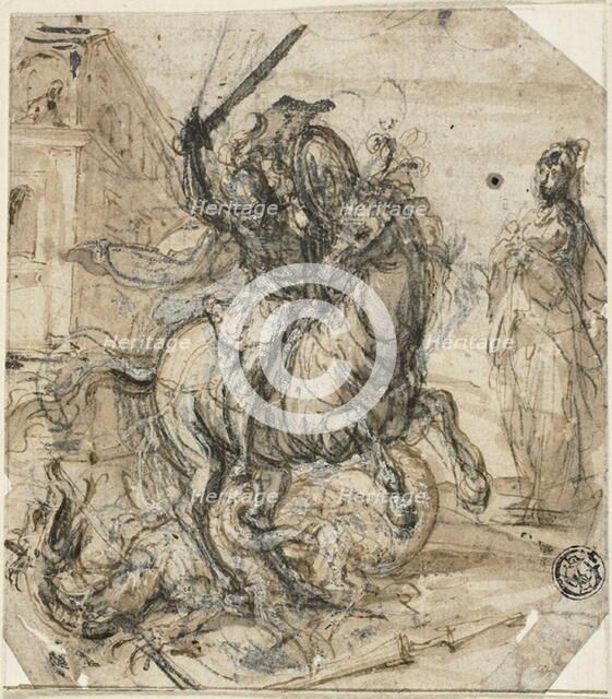 Saint George and the Dragon, n.d. Creator: Carlo Urbino.