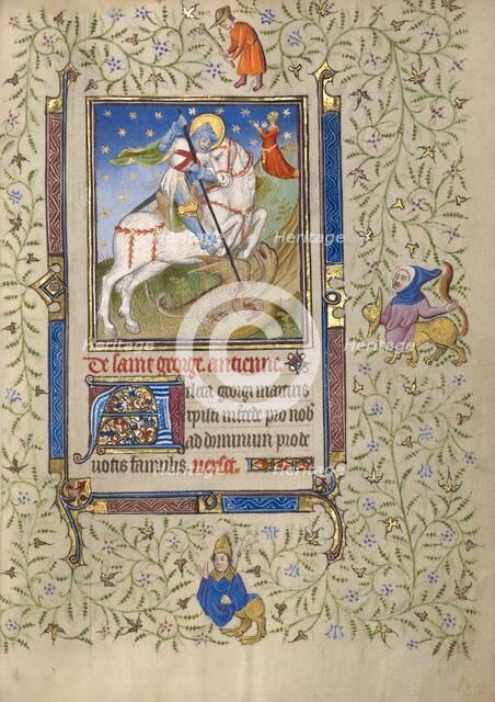 Saint George and the Dragon; Book of Hours, about 1410. Creator: Unknown.