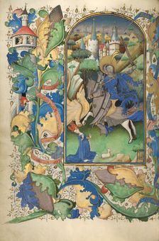 Saint George and the Dragon, Book of Hours, c1450-1455. Creators: Master of Guillebert de Mets, Master of the Lee Hours, Master of Wauquelin's Alexander