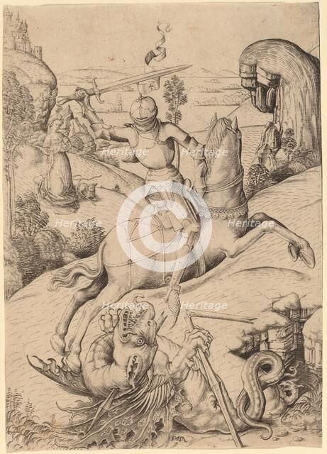 Saint George and the Dragon, c. 1480/1490. Creator: Master FVB.