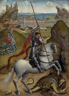Saint George and the Dragon, c. 1432/1435. Creator: Rogier Van der Weyden