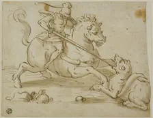 Saint George and the Dragon, c. 1570. Creator: Unknown