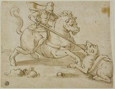 Saint George and the Dragon, c. 1570. Creator: Unknown