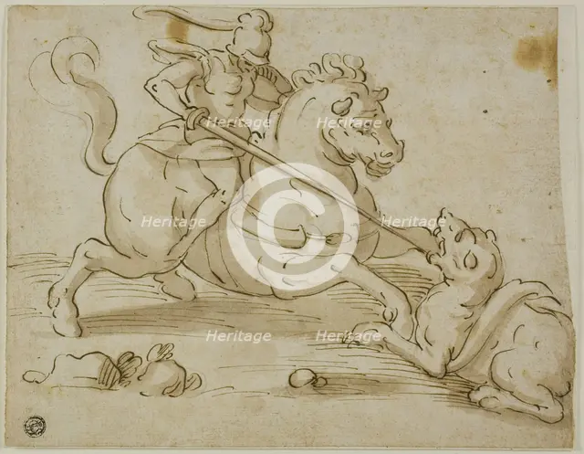 Saint George and the Dragon, c. 1570. Creator: Unknown.