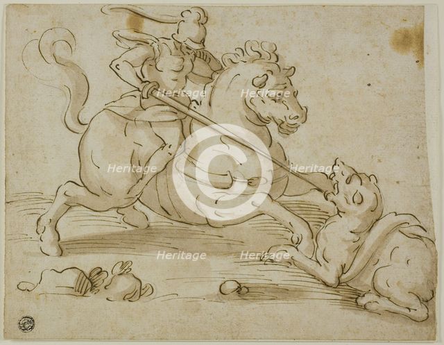 Saint George and the Dragon, c. 1570. Creator: Unknown.