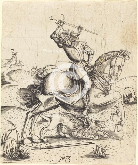 Saint George and the Dragon, c. 1500. Creator: Master MZ.
