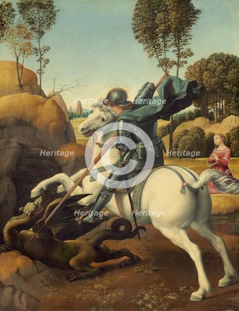 Saint George and the Dragon, c. 1506. Creator: Raphael.