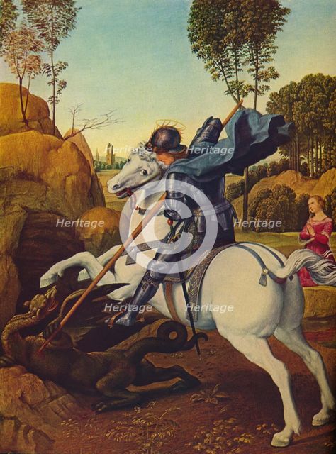 'Saint George and the Dragon', c1505. Artist: Raphael.