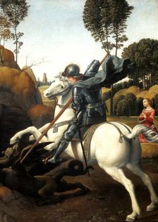 Saint George and the Dragon c1506. Artist: Raphael