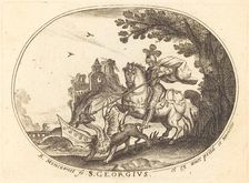 Saint George and the Dragon. Creator: Balthasar Moncornet