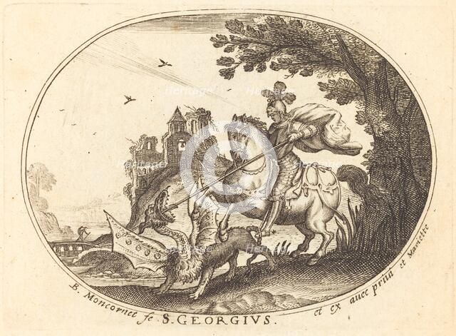 Saint George and the Dragon. Creator: Balthasar Moncornet.