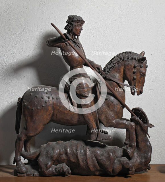Saint George and the Dragon, French, early 16th century. Creator: Unknown.