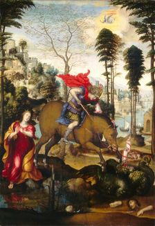 Saint George and the Dragon, probably 1518. Creator: Sodoma