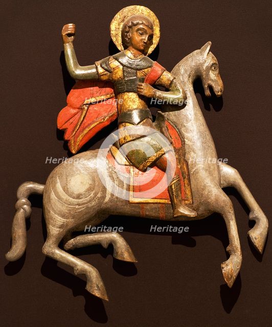 Saint George and the Dragon, Second half of the16th cen.. Artist: Ancient Russian Art  