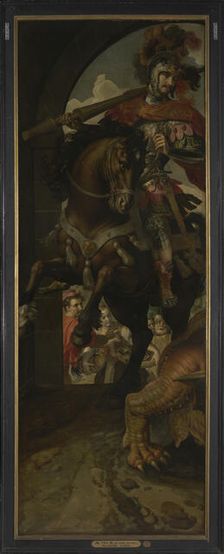 Saint George and the Princess of Silene Return to the City with the Vanquished Dragon, 1590. Creator: Martin de Vos