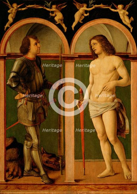 Saint George and Saint Sebastian, c1507 - 1510. Creator: Andrea Solario.