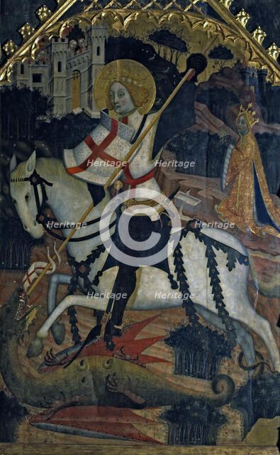 Saint George', central table of a missed altarpiece from the Franciscan Convent of Inca.