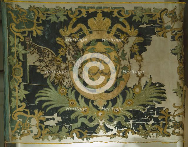 Saint George Flag of the Infantry Regiment, 1762. Artist: Flags, Banners and Standards  