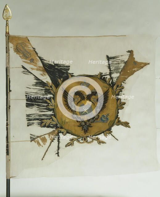 Saint George Flag of the Infantry Regiment at the Time of Catherine II, Mid of the 18th cen. Artist: Flags, Banners and Standards  