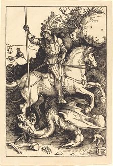 Saint George Killing the Dragon, 1501/1504. Creator: Albrecht Durer