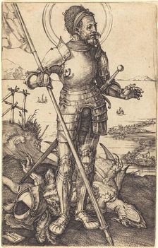 Saint George Standing, c. 1507/1508. Creator: Albrecht Durer