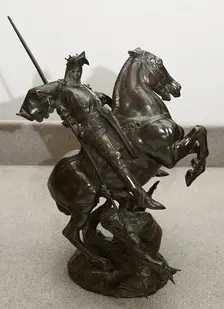 Saint George Slaying the Dragon, 1871. Creator: Emmanuel Fremiet