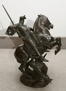 Saint George Slaying the Dragon, 1871. Creator: Emmanuel Fremiet
